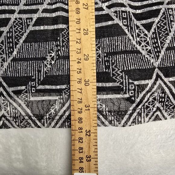 Aztec Print Black and White Strappy Tank Mini Dress Size Medium (7-9) - Picture 5 of 8